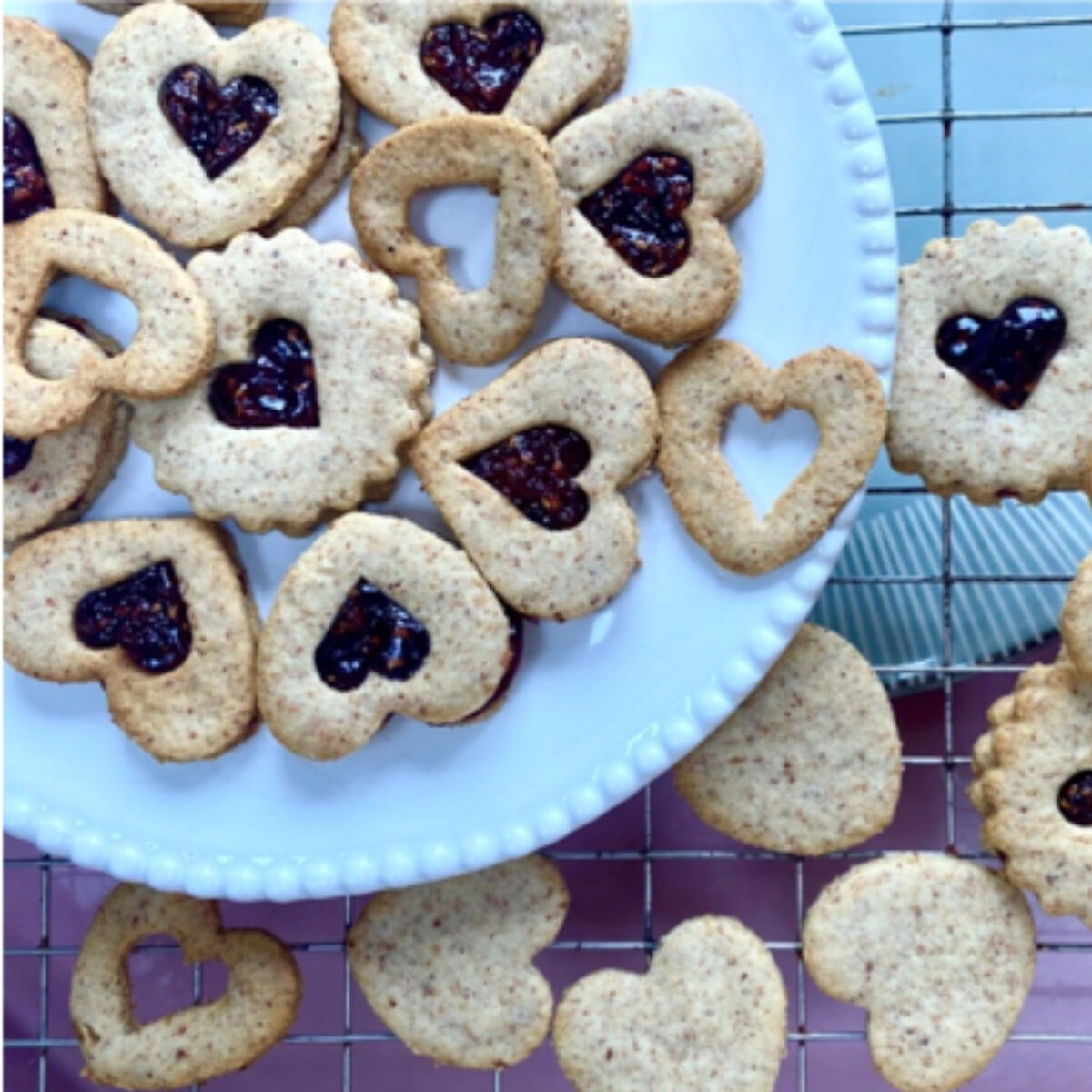 Rasbery &amp; Almond heart biscuits.png